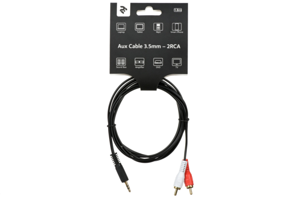 Кабель 2E Aux Cable 3.5mm — 2RCA 1.8m