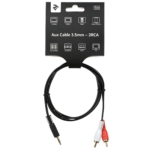 Кабель 2E Aux Cable 3.5mm — 2RCA 1m