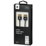 Кабель 2Е HDMI 2.0 Gen 2 Ultra Slim Cable Black 1m