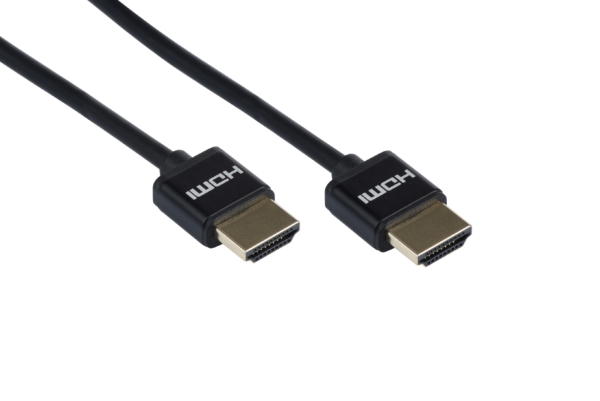 Кабель 2Е HDMI 2.0 (AM/AM), Slim, High Speed, Alumium Black 3m