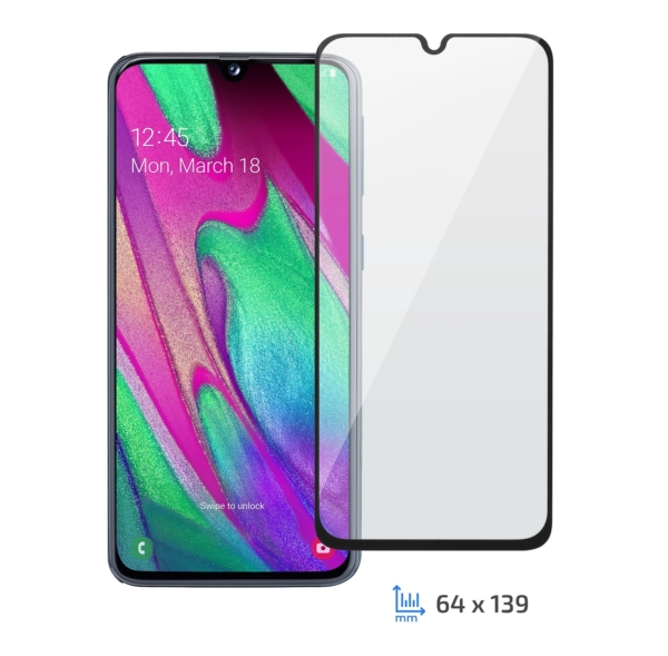 Защитное стекло 2E Samsung Galaxy A40, 2.5D FCFG, black border