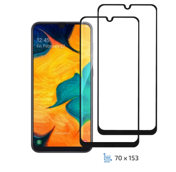 Комплект 2 в 1 Защитное стекло 2E Samsung Galaxy A30/A50, 2.5D black border FG