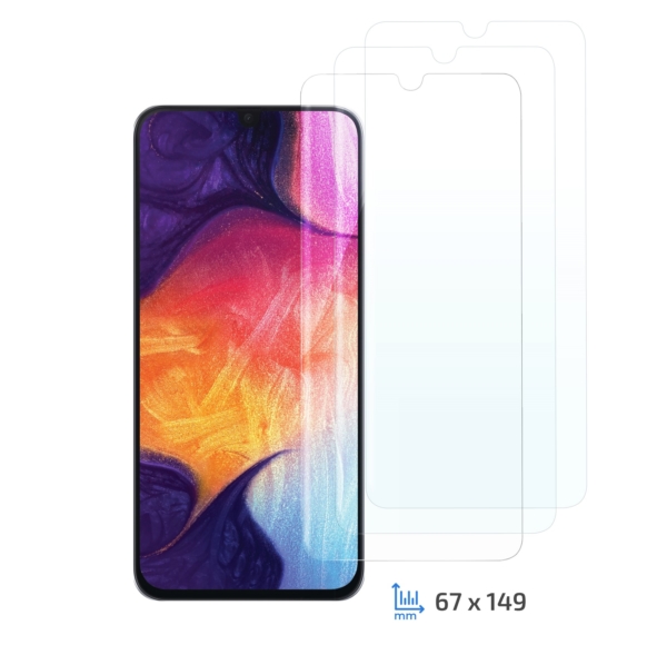 Комплект 3 в 1 Защитное стекло 2E Samsung Galaxy A30/A50, 2.5D Clear