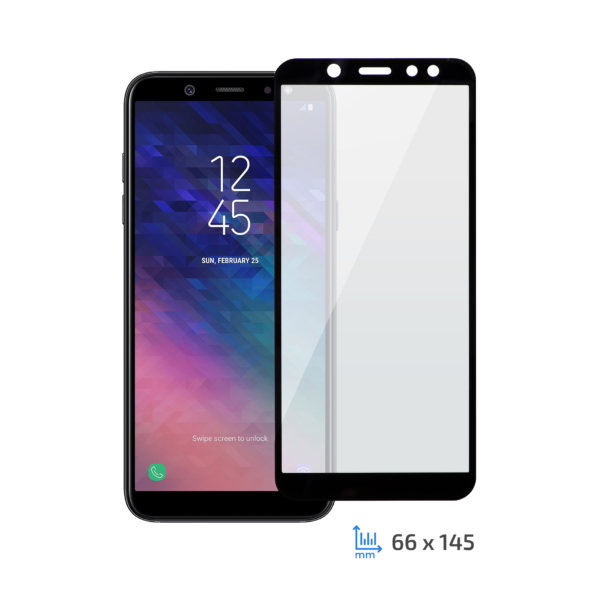 Защитное стекло 2E Samsung Galaxy A6, 2.5D black border FG