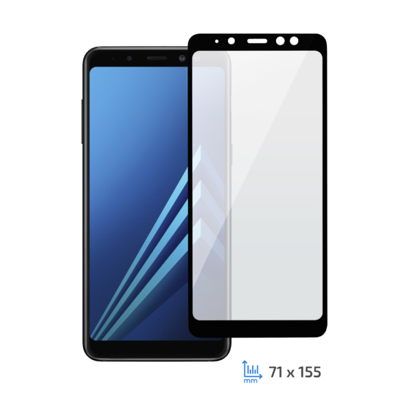 Защитное стекло 2E Samsung A8+ 2018 (A730), 2.5D black border FG