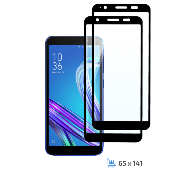 Комплект 2 в 1 Защитное стекло 2E Basic для Asus ZenFone Live (L1) ZA550KL, FCFG, Black