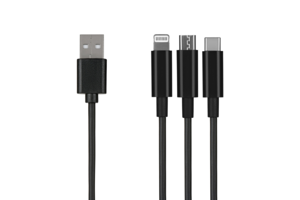 Кабель 2E USB 3 in 1 Micro/Lightning/Type C