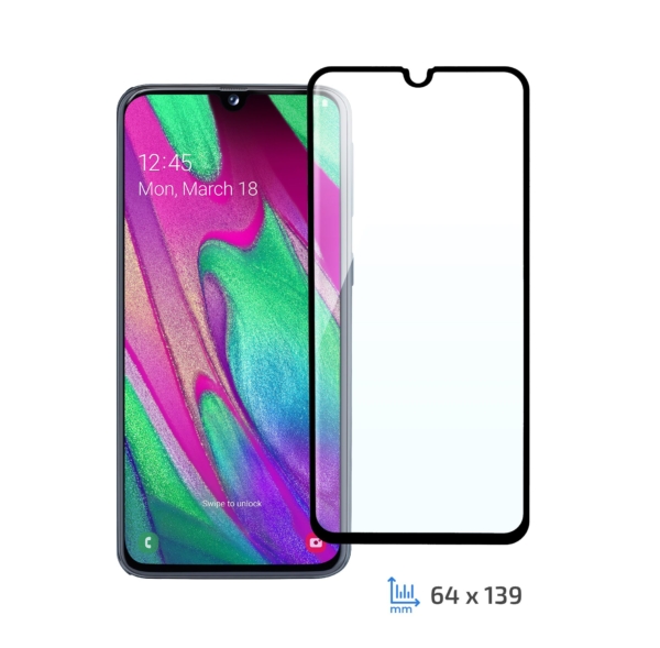 Защитное стекло 2E Basic для Samsung Galaxy A40, 3D FG, Black