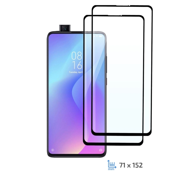 Комплект 2 в 1 Защитное стекло 2E Basic для Xiaomi Mi 9T/K20/K20 Pro, FCFG, Black