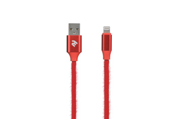 Кабель 2E Fur USB 2.0 to Lightning Cable, 1м, Red