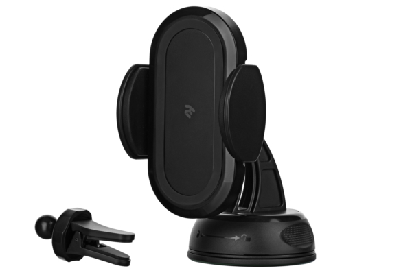 Беспроводное автомобильное зарядное устройство 3in1 2E Car Windsheild/Airvent Wireless Charger