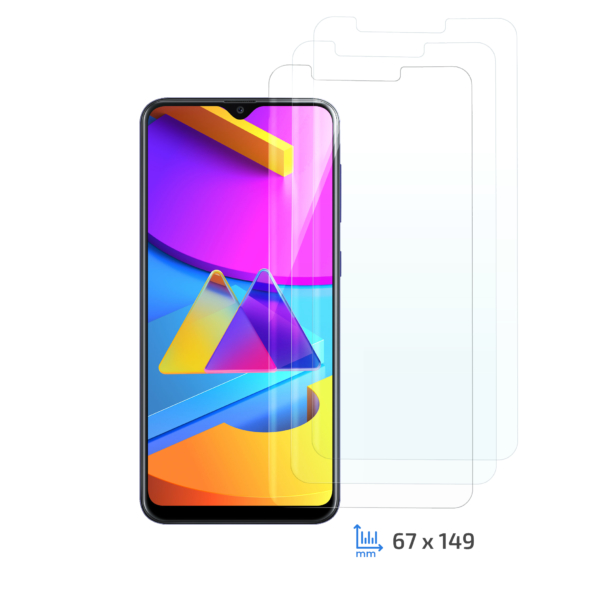 Комплект 3 в 1 защитное стекло 2E для Samsung Galaxy M10s, 2.5D, Clear