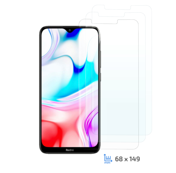 Комплект 3 в 1 защитное стекло 2E для Xiaomi Redmi 8/8A, 2.5D, Clear