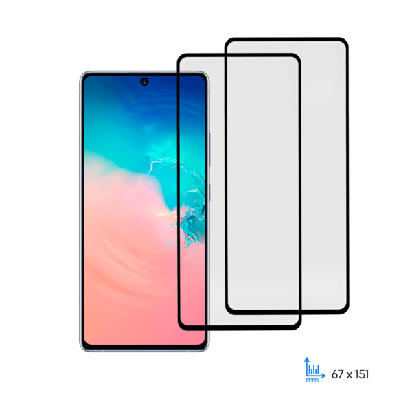 Комплект 2 в 1 защитное стекло 2E для Samsung Galaxy S10 lite, 2.5D FCFG, black border