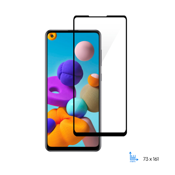Защитное стекло 2E для Samsung A21S (A217F), 2.5D FCFG, black border