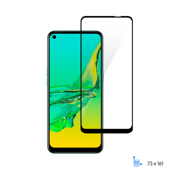 Защитное стекло 2E для Oppo A53, 2.5D FCFG, black border