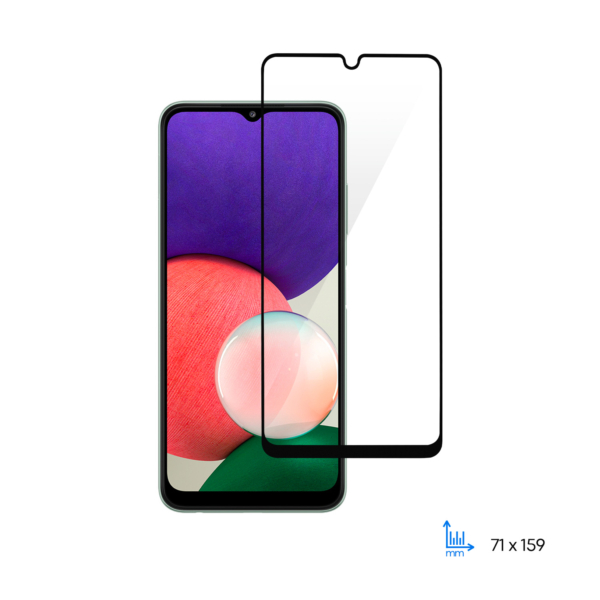 Защитное стекло 2E для Samsung Galaxy A22 (A225), 2.5D FCFG, black border