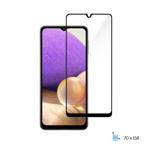 Комплект 2 в 1 защитное стекло 2E для Samsung Galaxy A32, 2.5D FCFG, black border