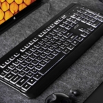 2E Клавіатура мембранна KS120 104key, USB-A, EN/UK/RU, White LED, чорний