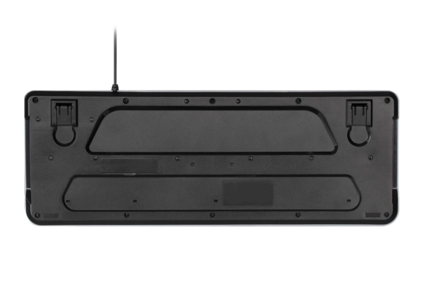 2E Клавіатура мембранна KS120 104key, USB-A, EN/UK/RU, White LED, чорний