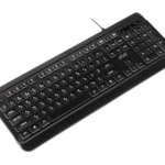 2E Клавіатура мембранна KS120 104key, USB-A, EN/UK/RU, White LED, чорний