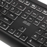 2E Клавіатура мембранна KS120 104key, USB-A, EN/UK/RU, White LED, чорний