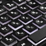 2E Клавіатура мембранна KS120 104key, USB-A, EN/UK/RU, White LED, чорний
