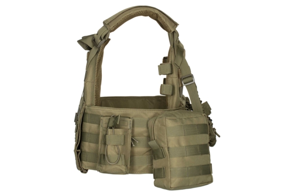 2E Tactical Плитоноска, Тип 1, з кишенями для бічного захисту і підсумками, Молле, зелена