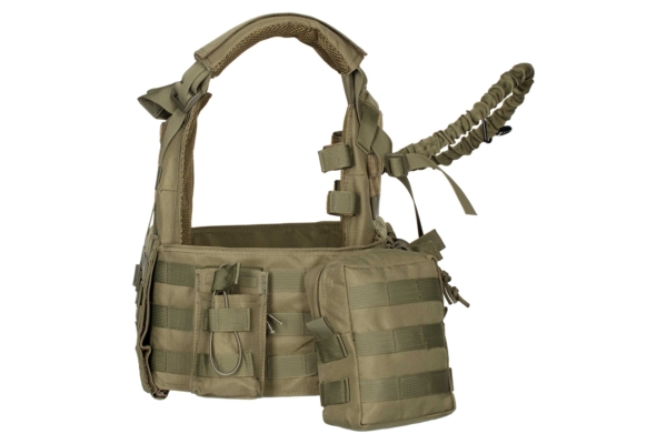 2E Tactical Плитоноска, Тип 1, з кишенями для бічного захисту і підсумками, Молле, зелена
