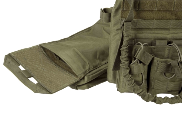 2E Tactical Плитоноска, Тип 1, з кишенями для бічного захисту і підсумками, Молле, зелена