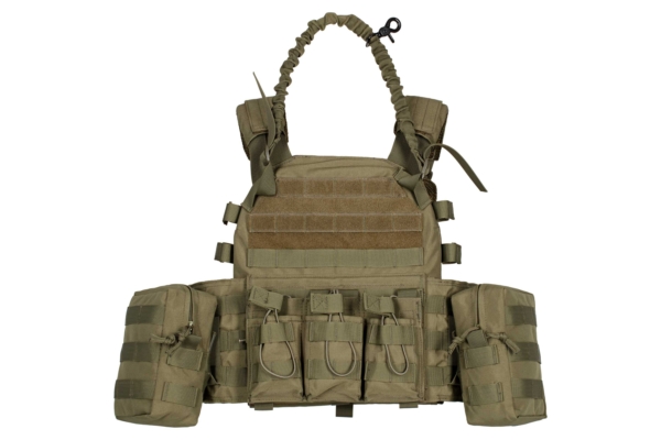 2E Tactical Плитоноска, Тип 1, з кишенями для бічного захисту і підсумками, Молле, зелена