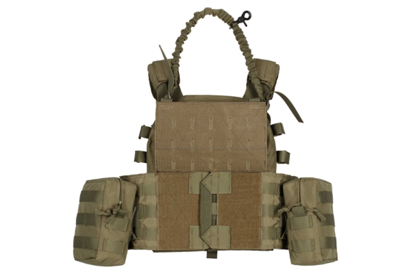 2E Tactical Плитоноска, Тип 1, з кишенями для бічного захисту і підсумками, Молле, зелена