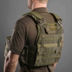 2E Tactical Плитоноска, Тип 1, з кишенями для бічного захисту і підсумками, Молле, зелена