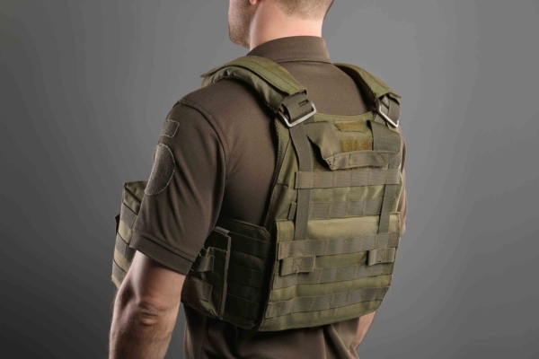 2E Tactical Плитоноска, Тип 1, з кишенями для бічного захисту і підсумками, Молле, зелена