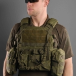 2E Tactical Плитоноска, Тип 1, з кишенями для бічного захисту і підсумками, Молле, зелена