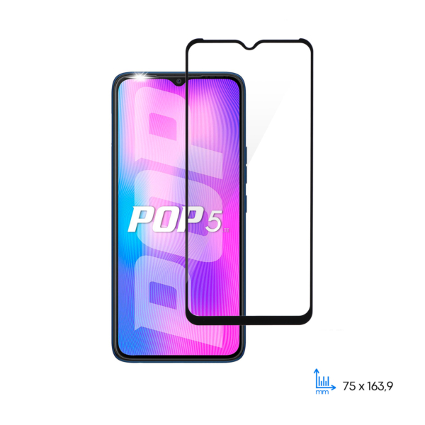 Защитное стекло 2E для TECNO POP 5 LTE (BD4a), 2.5D FCFG, (1 Pack), black border