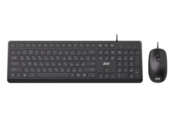2E Комплект клавіатура та миша MK405 USB-A, EN/UK/RU, чорний