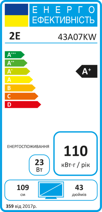 Смарт-телевизор 2E 43A07KW