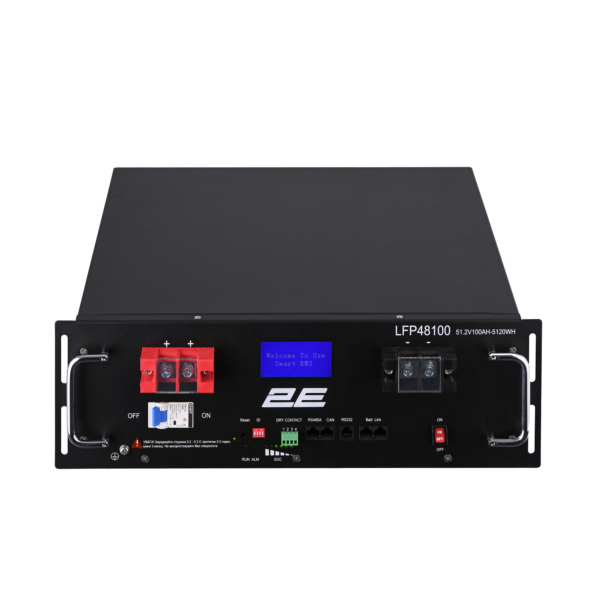 Аккумуляторная батарея 2E LFP48100 48V/100Ah 19″ Touch-LCD 16S