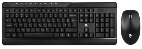 Комплект клавіатура та миша 2E MK410 WL, EN/UK/RU, чорнийКомплект клавіатура та миша MK410 WL, EN/UK/RU, чорний