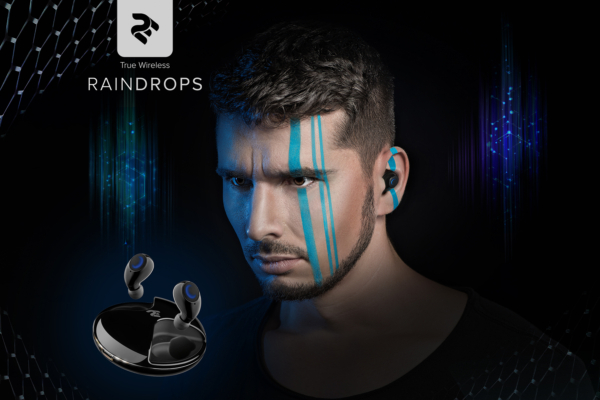2E Наушники RainDrops True Wireless Waterproof Mic Black
