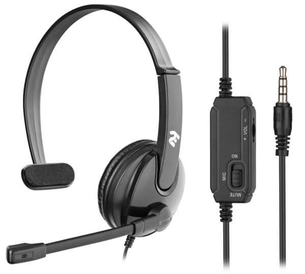 2E Гарнитура ПК моно On-ear CH12 mini-jack, omni-mic, 1.2м, черный