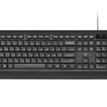 2E Клавіатура мембранна KS130 105key, USB-A, EN/UK/RU, чорний