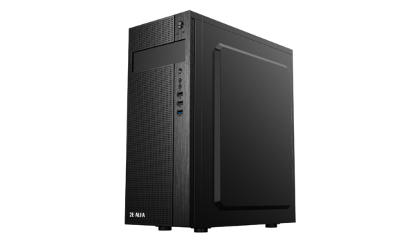 2E Корпус Alfa E185 без БЖ 1xUSB3.0, 2xUSB2.0, VGA 310мм, ATX, чорний