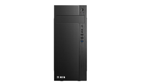 2E Корпус Alfa E185 без БЖ 1xUSB3.0, 2xUSB2.0, VGA 310мм, ATX, чорний