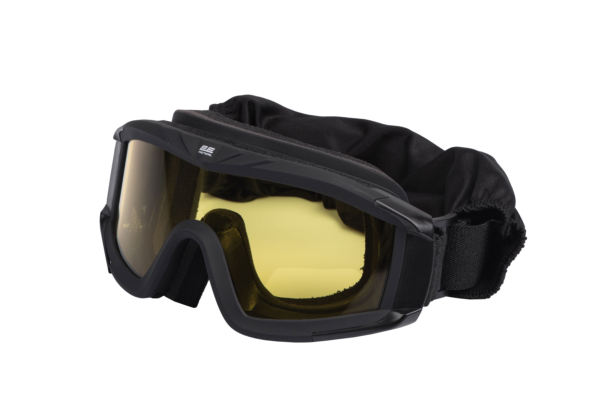 2E Tactical Маска тактична, захисна Hawk WS Black Anti-fog, 3-х шаровий ущільнювач, сумка, 3 лінзи