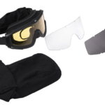 2E Tactical Маска тактична, захисна Hawk WS Black Anti-fog, 3-х шаровий ущільнювач, сумка, 3 лінзи