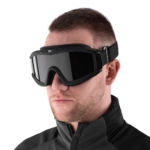 2E Tactical Маска тактична, захисна Hawk WS Black Anti-fog, 3-х шаровий ущільнювач, сумка, 3 лінзи