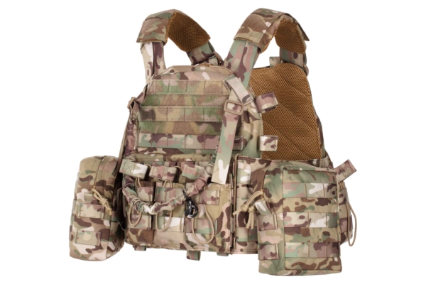 2E Tactical Плитоноска, Тип 1, з кишенями для бічного захисту і підсумками, Молле, камуфляж