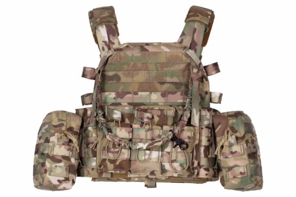 2E Tactical Плитоноска, Тип 1, з кишенями для бічного захисту і підсумками, Молле, камуфляж